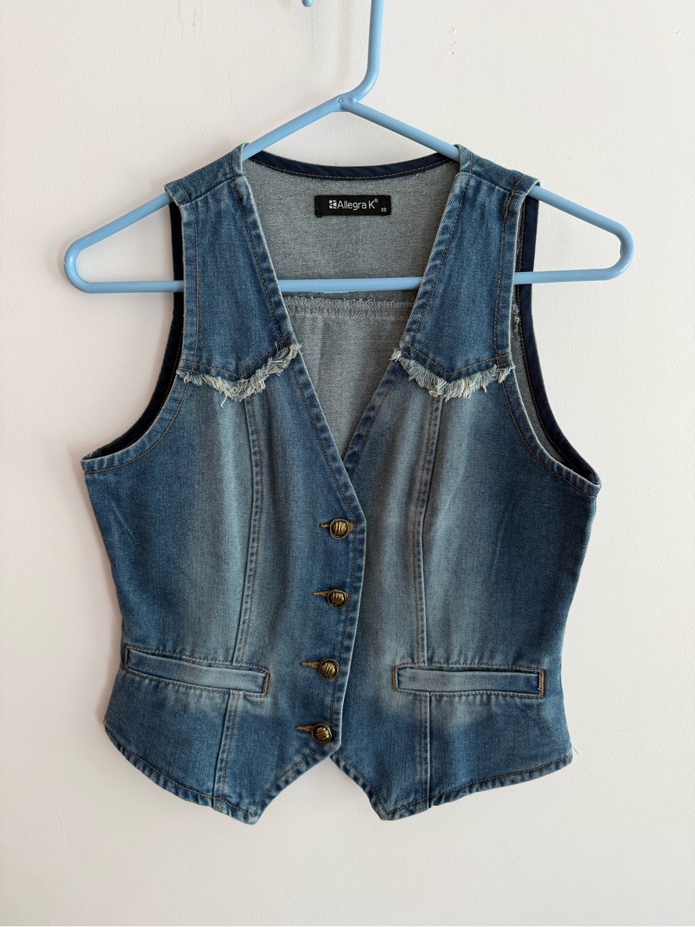 Women’s Denim Jean Button Up Vest